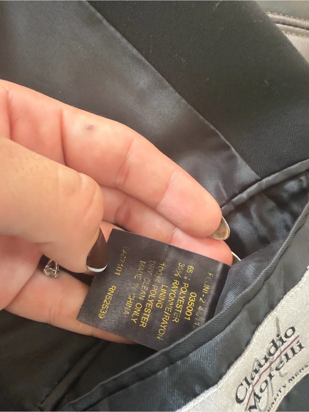 Men's Black Three-Button Blazer